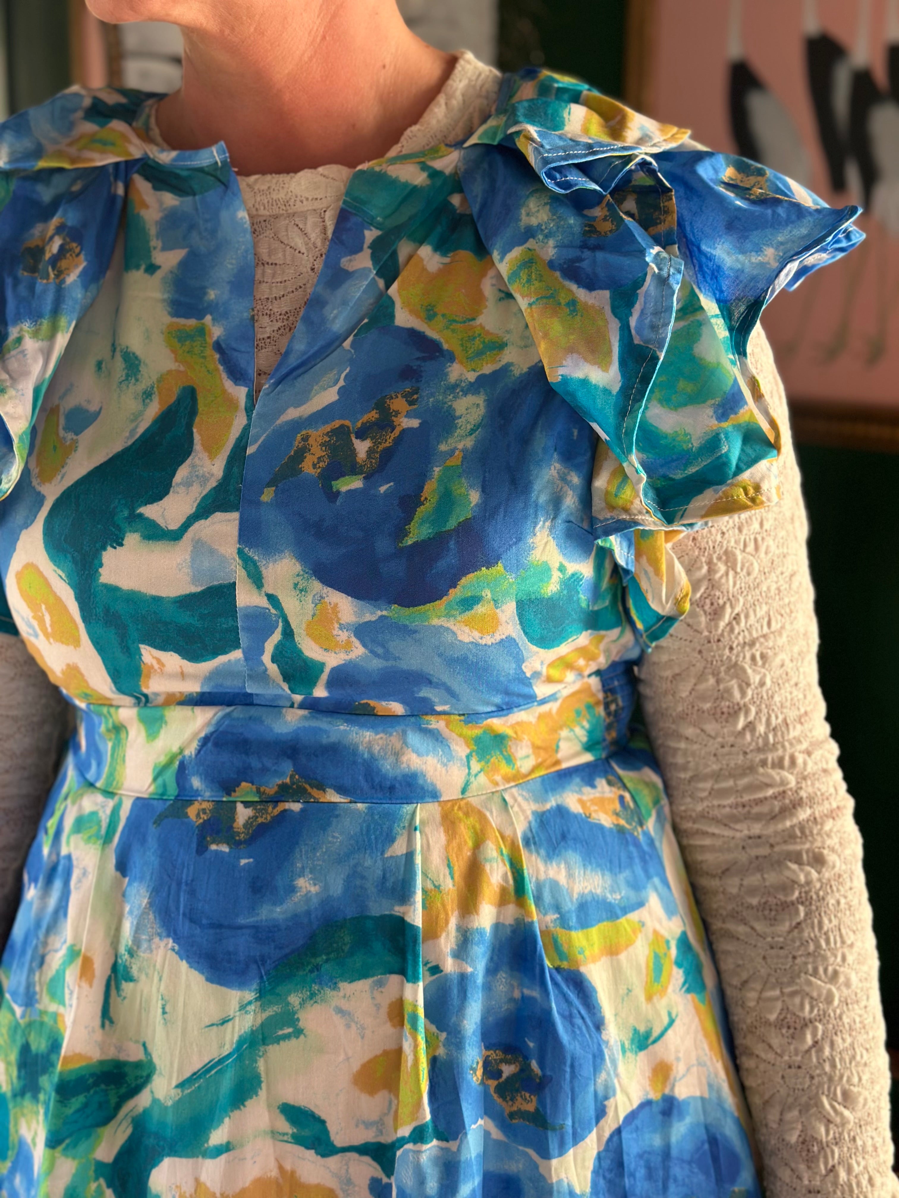 Royal Blue Floral Dress