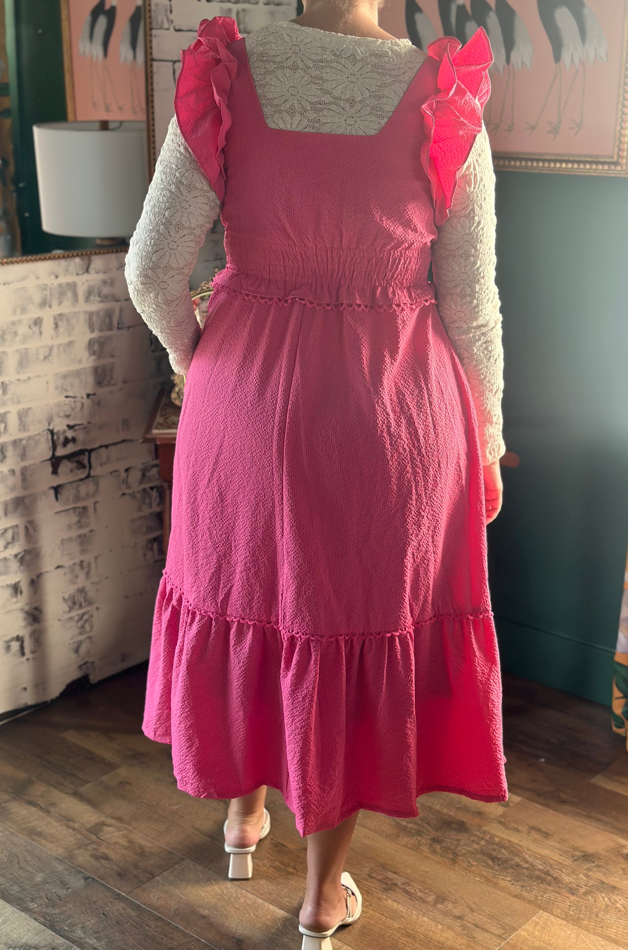 Hot Pink Ruffle Dress