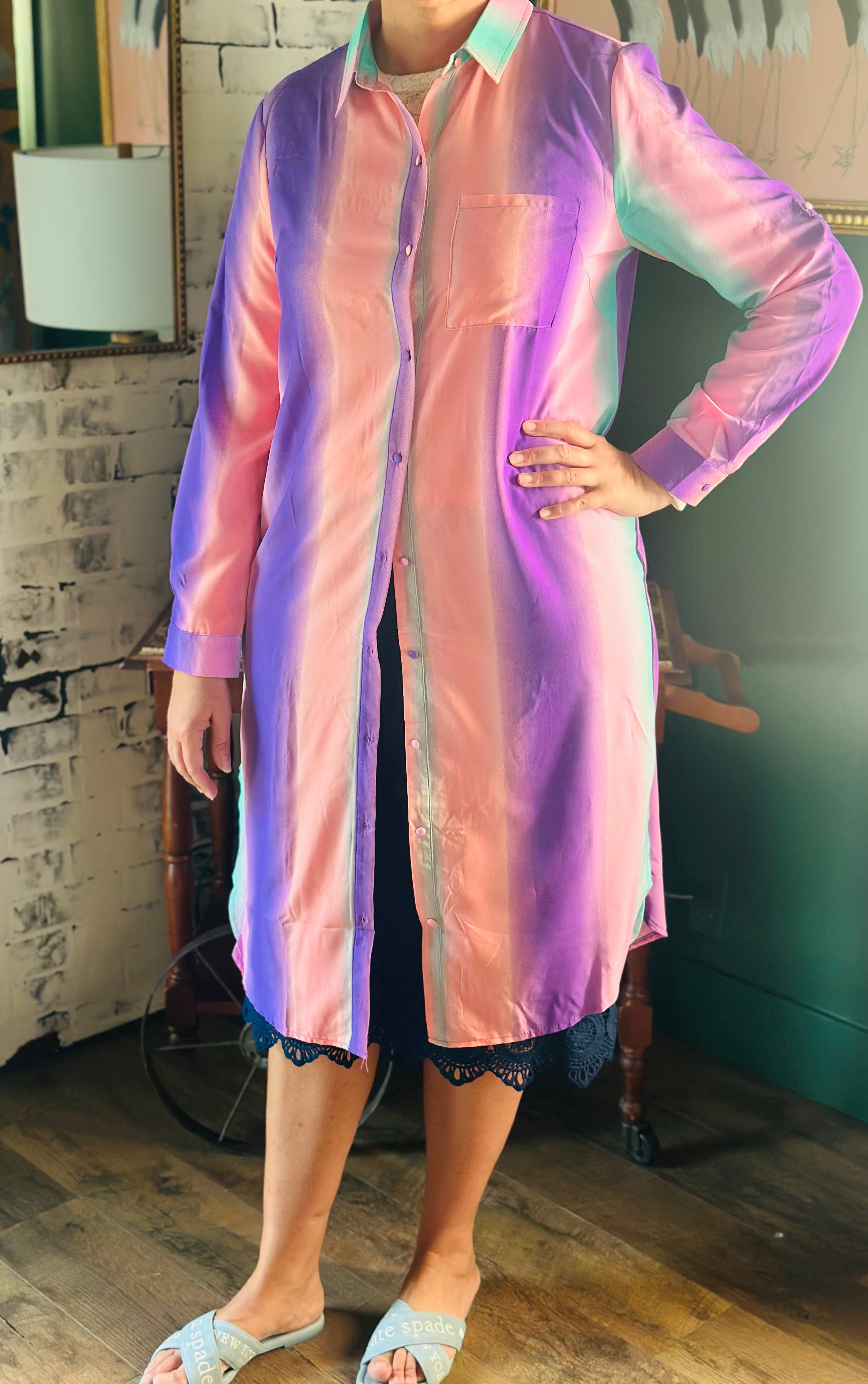 Sherbet Button Down Dress