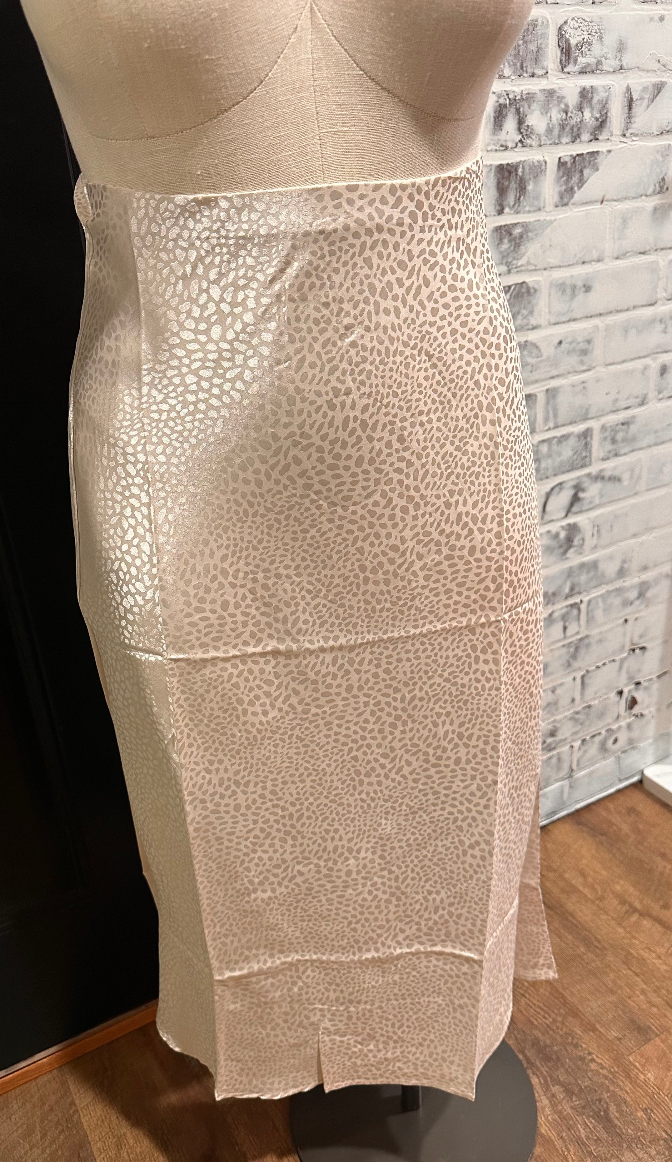 Champagne Animal Print Skirt