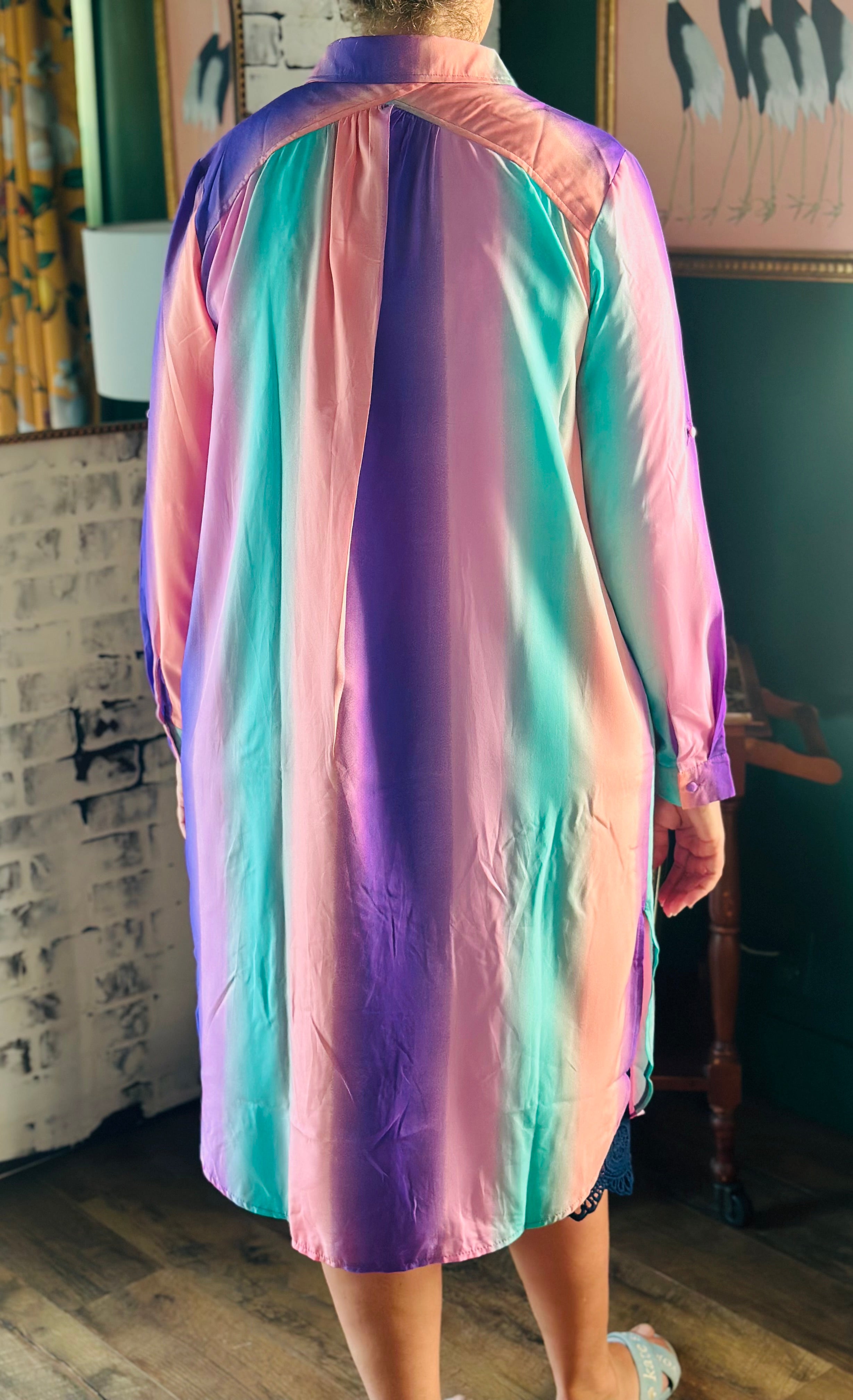 Sherbet Button Down Dress