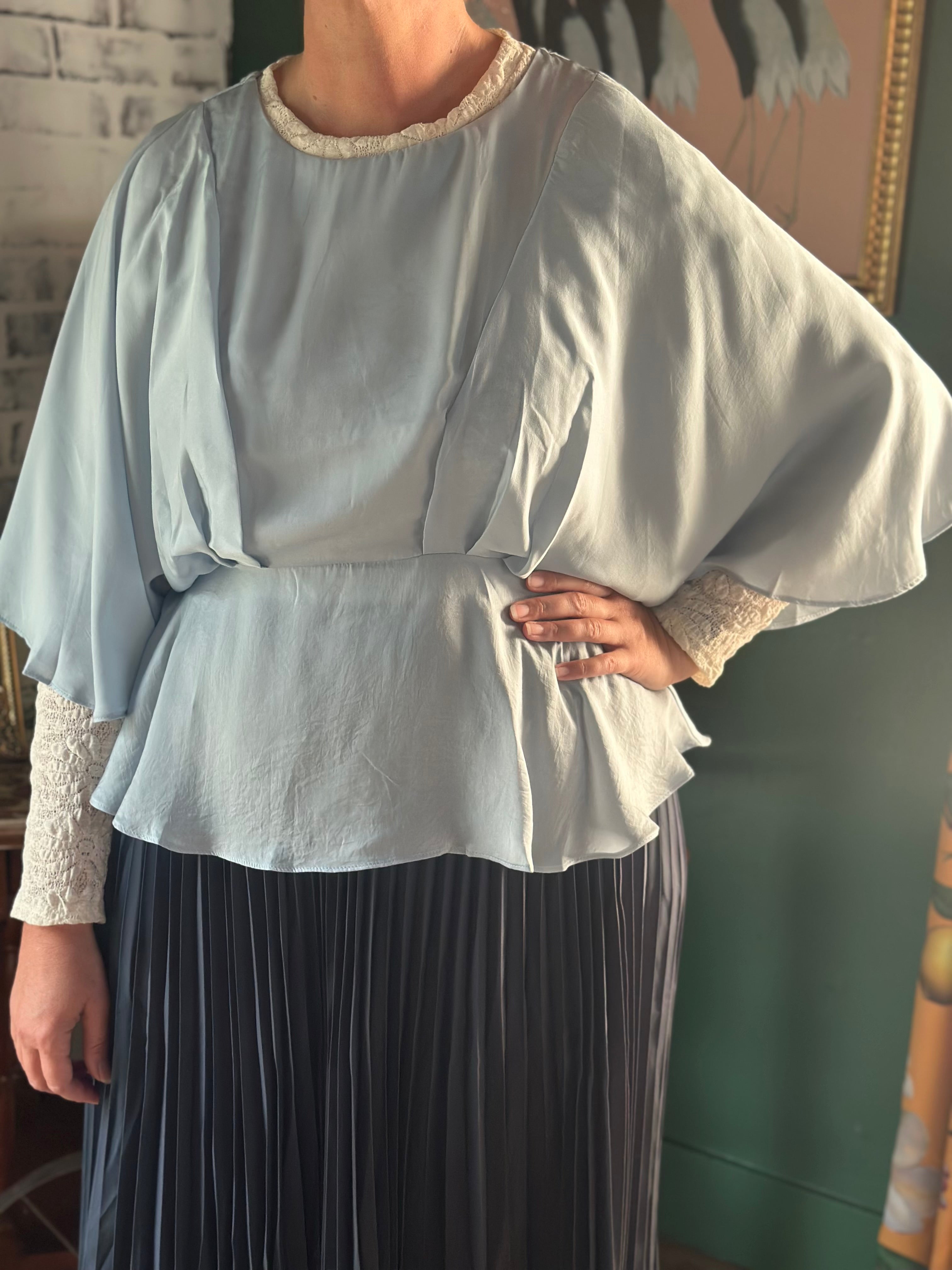 Powder Blue Blouse