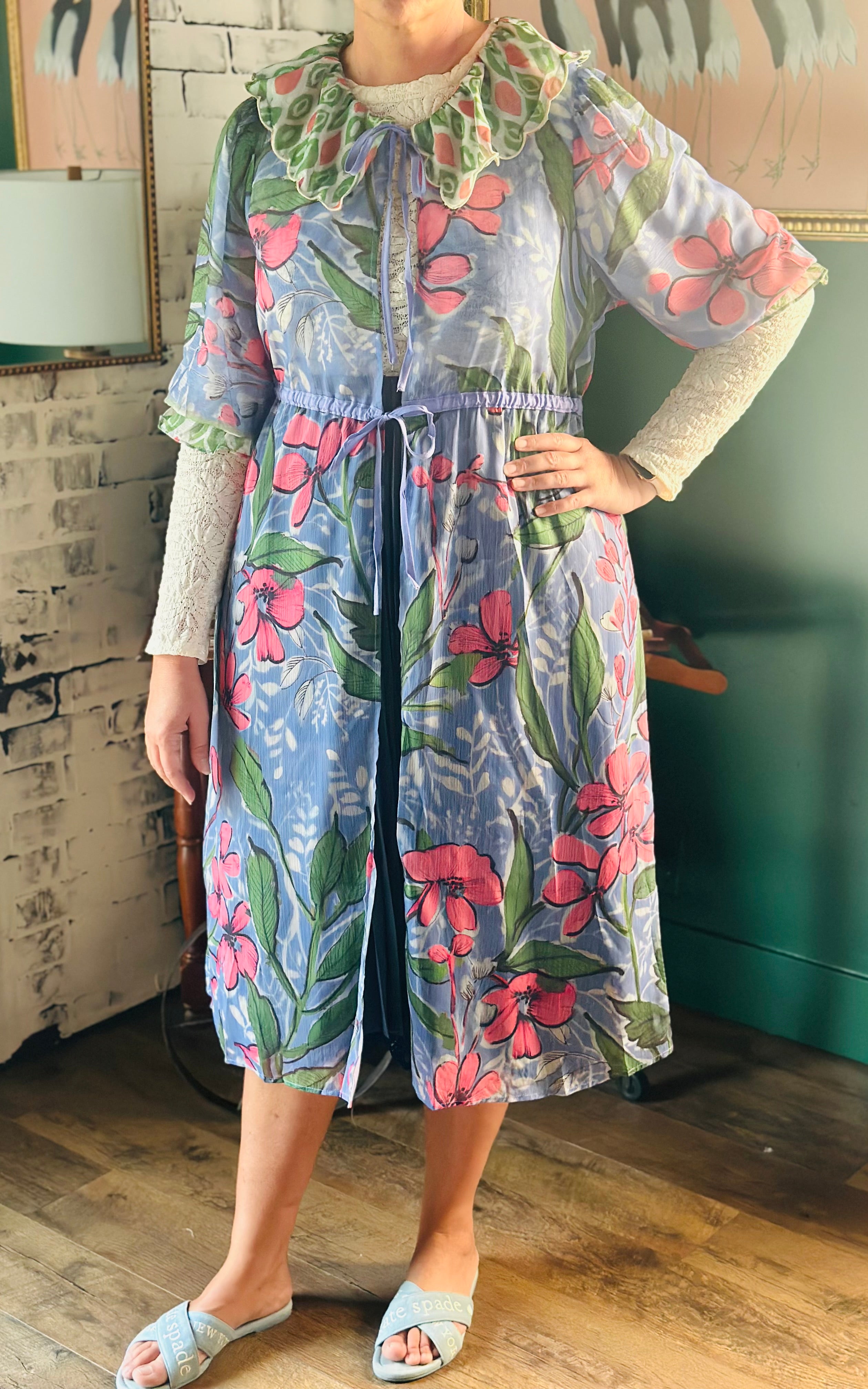Purple Scalloped Collar Dress