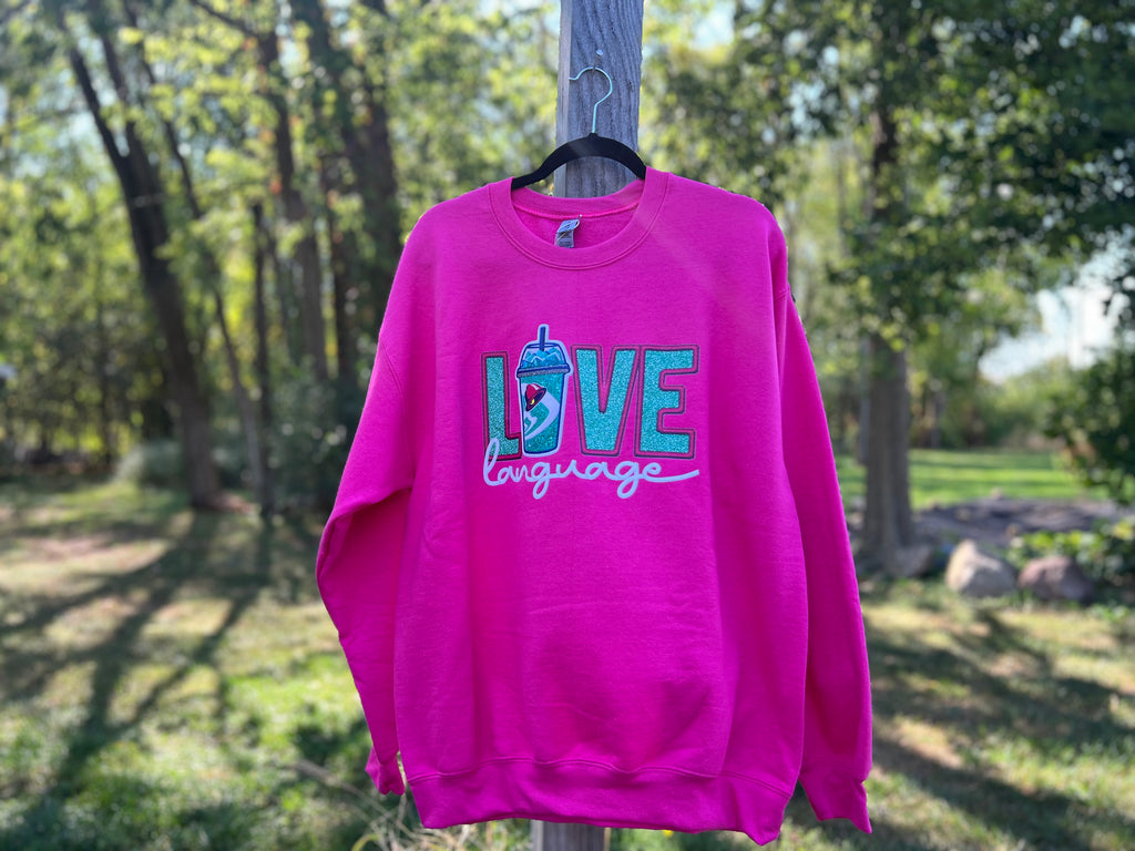 Hot Pink Graphic Crewneck w/ Baja Blast