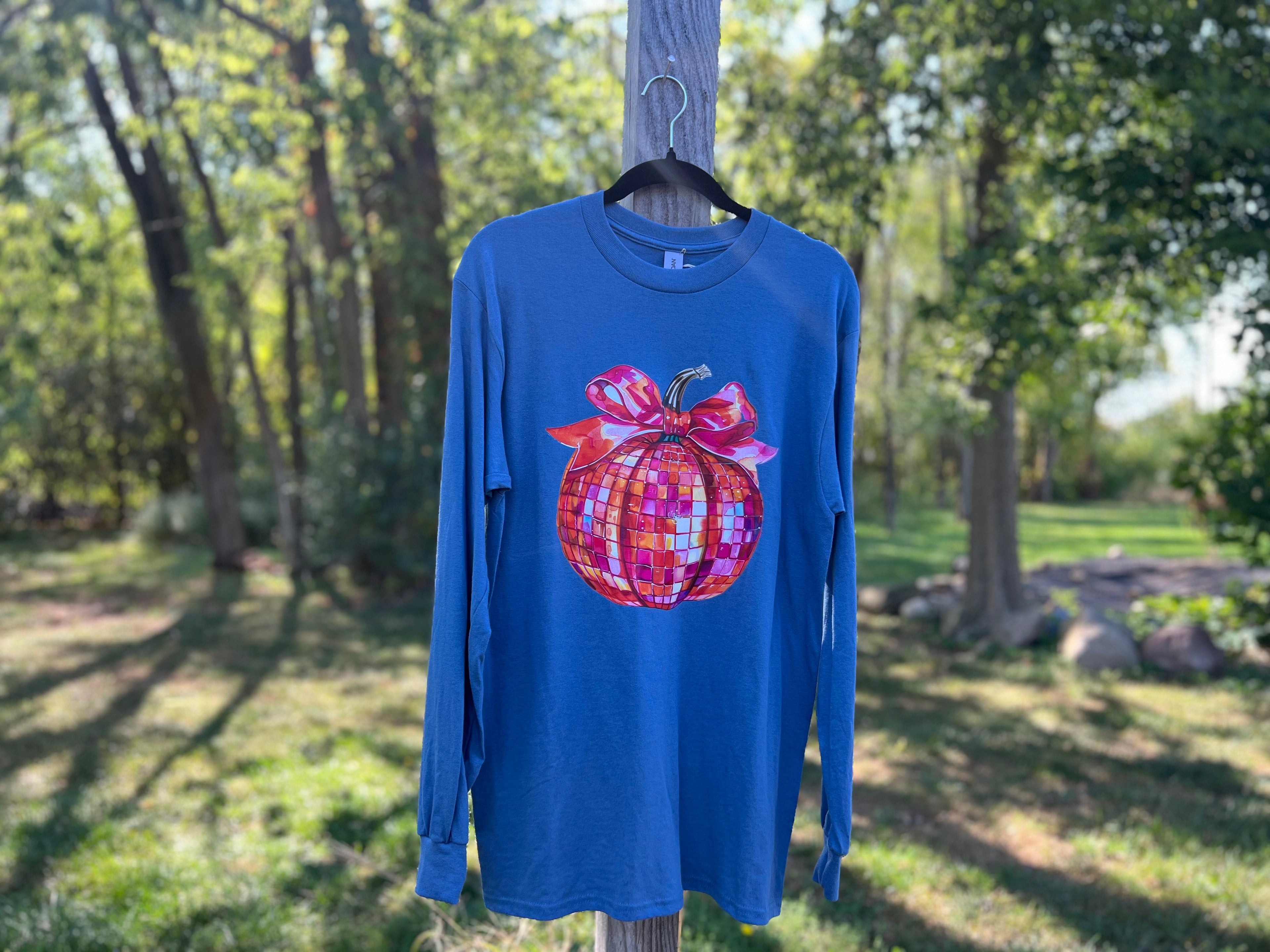 Long Sleeve Graphic Shirt w/ Disco Pumpkin