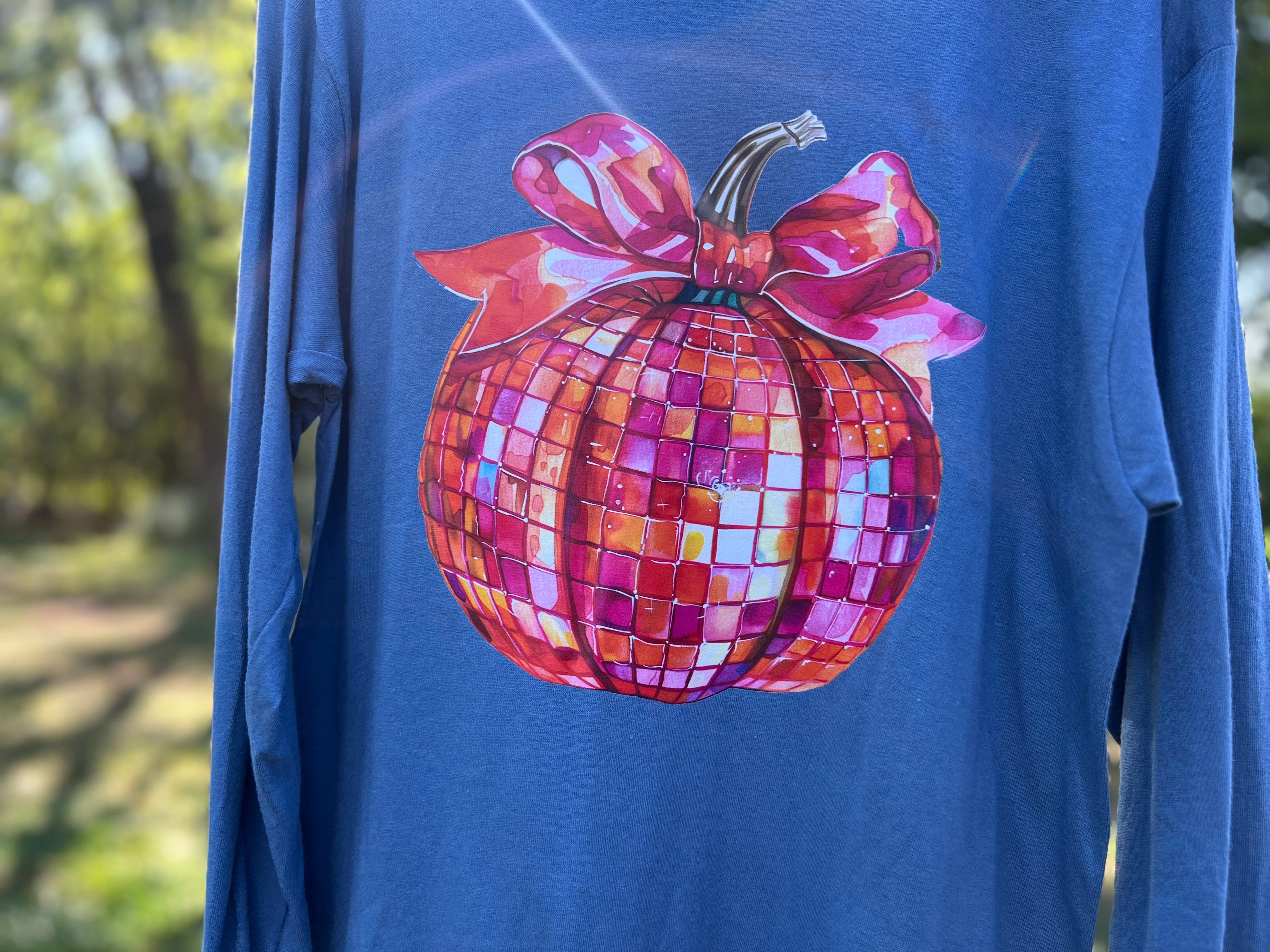 Long Sleeve Graphic Shirt w/ Disco Pumpkin