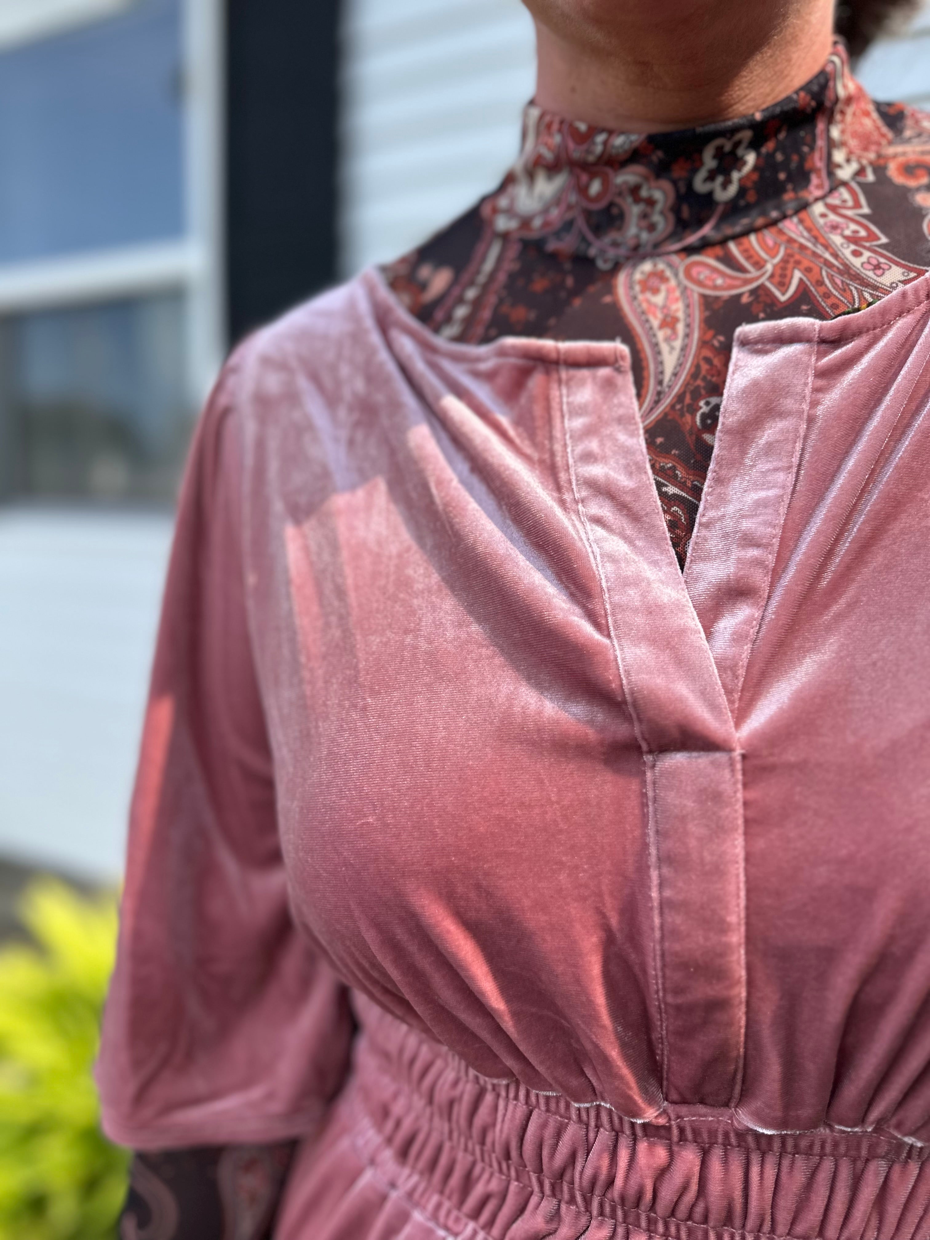 Rose Quartz Velvet Dress