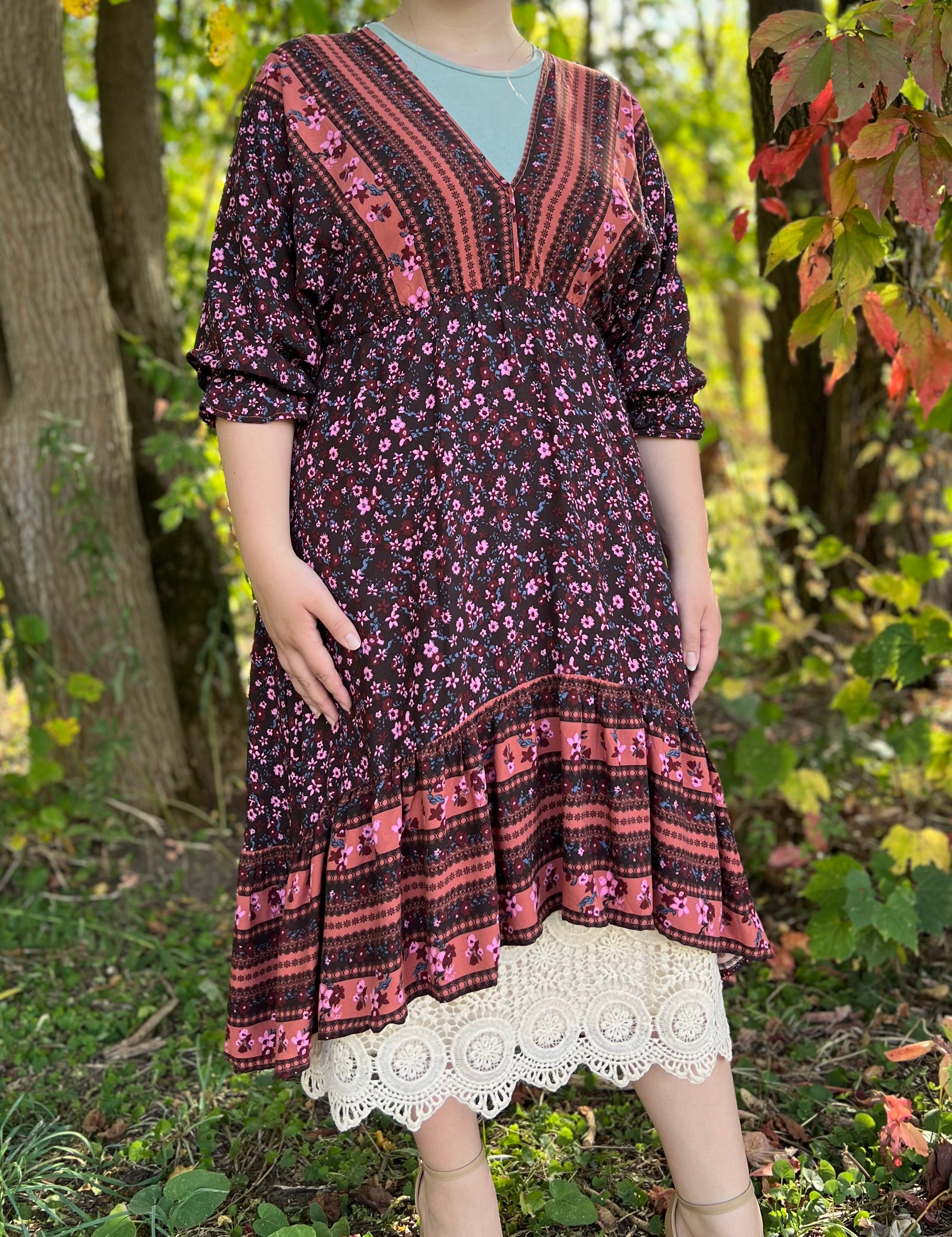 Cocoa Floral Dress