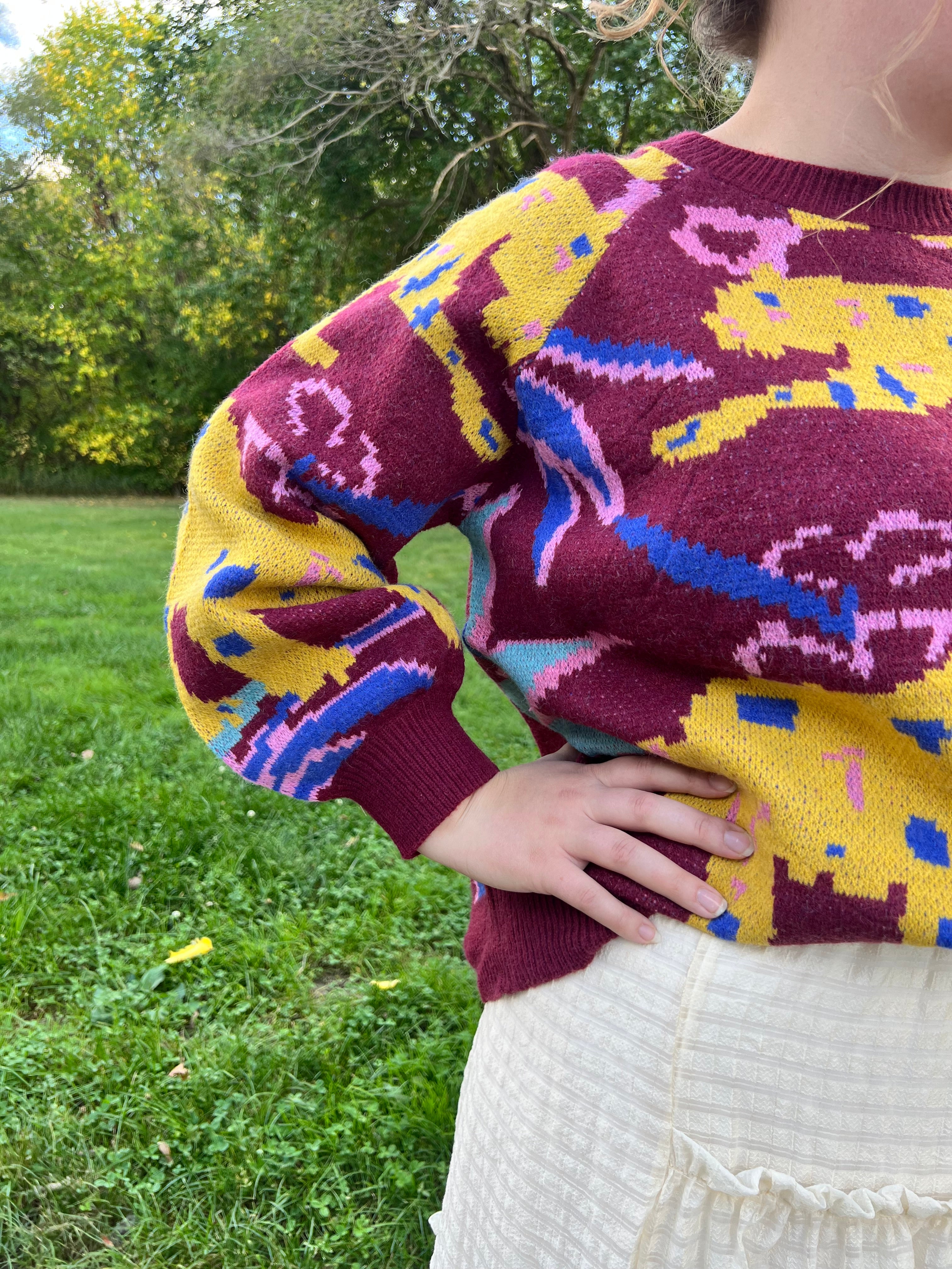 Mulberry Animal Print Pullover