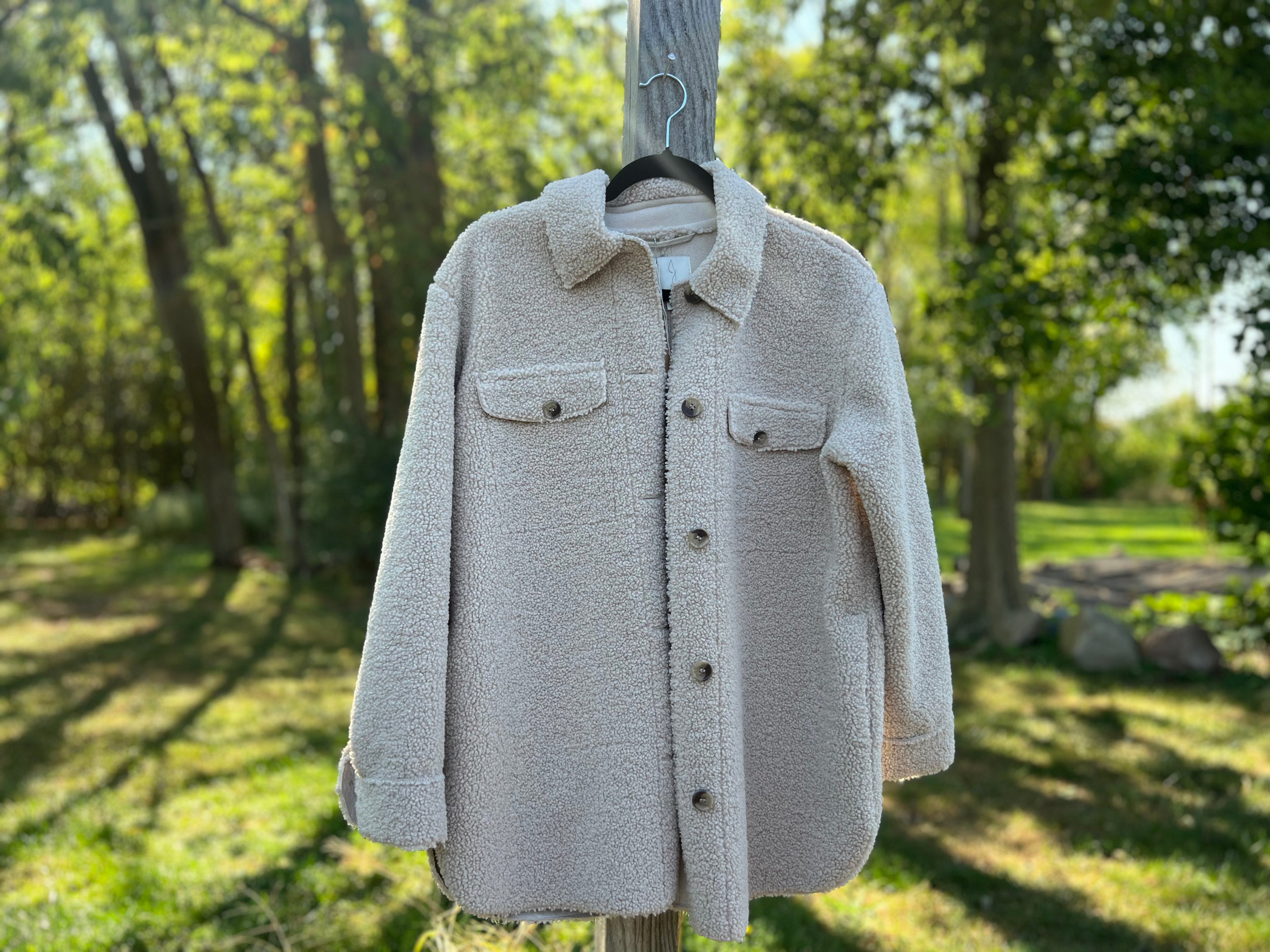 Light Tan Sherpa Jacket