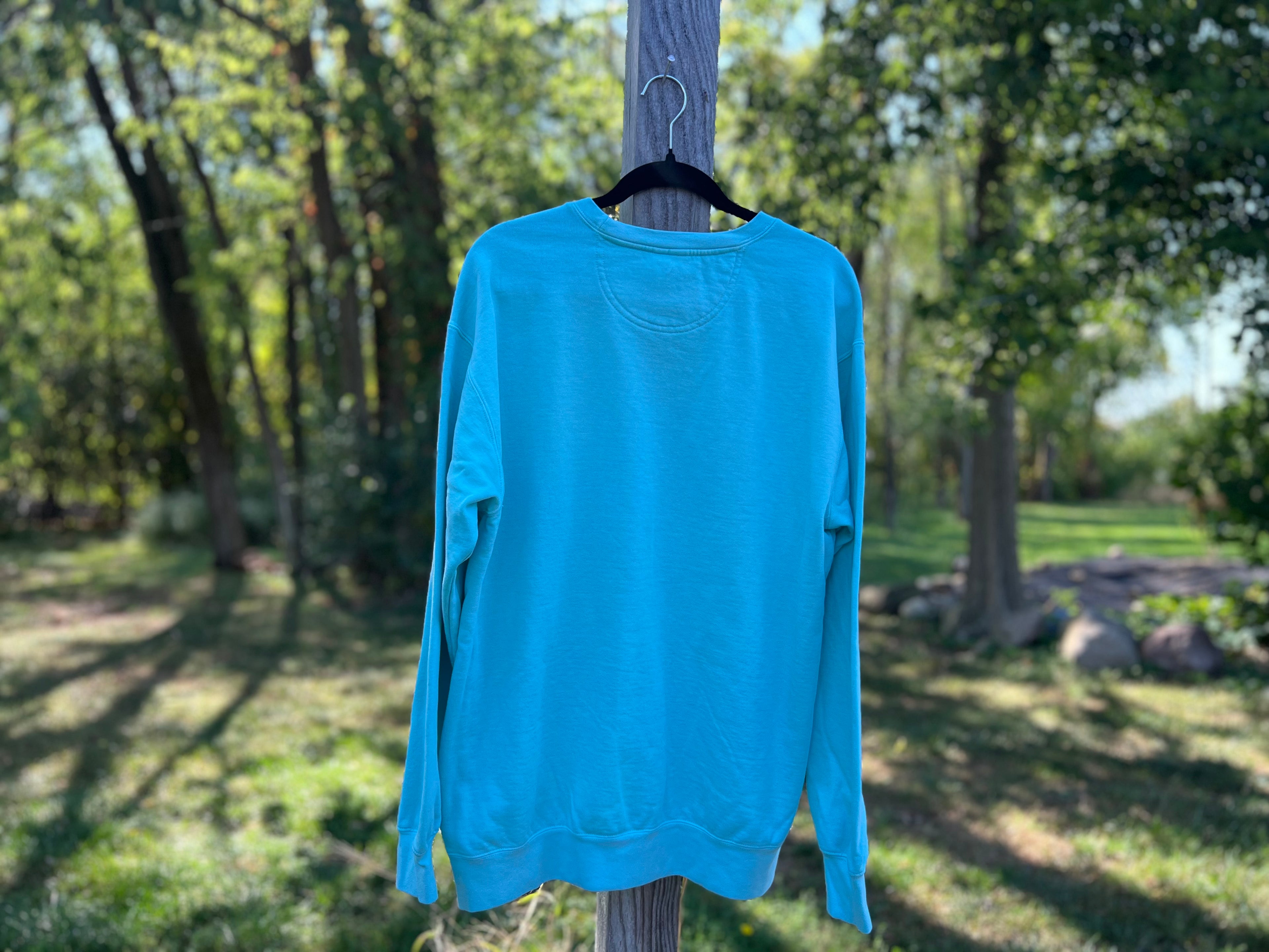 Tiffany Blue Graphic Crewneck w/ Pumpkins
